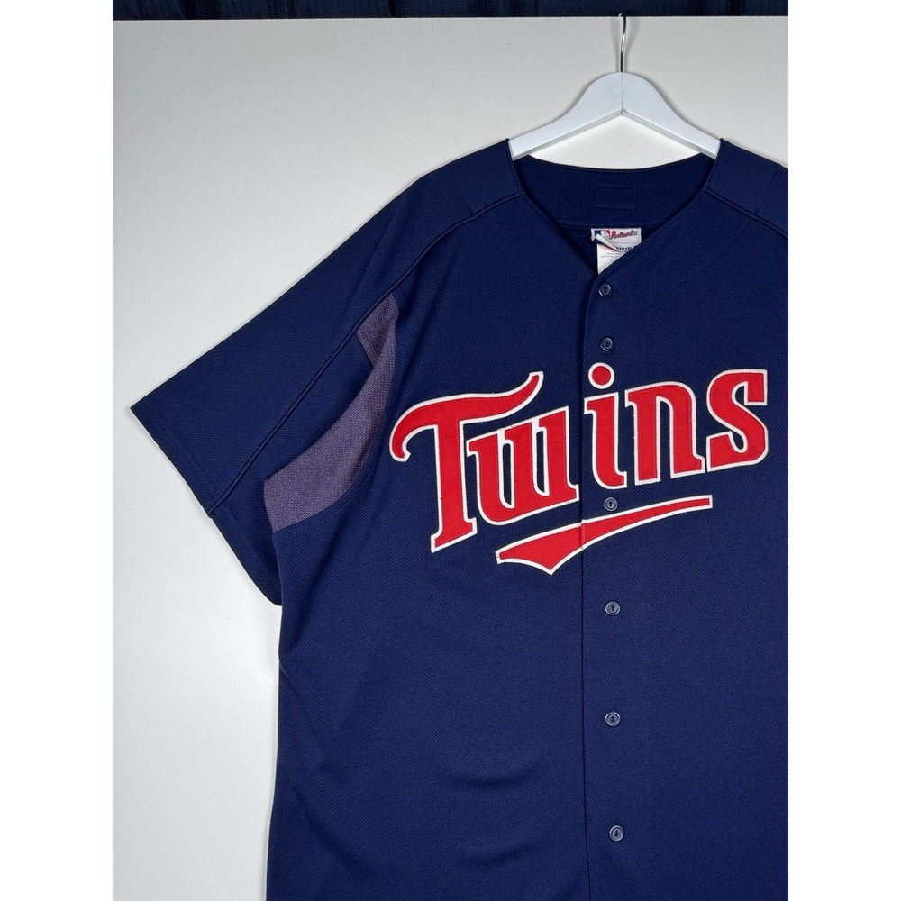 + Vintage Minnesota Twins Navy Blue Authentic Majestic Baseball Jersey Men's XL - Picture 5 of 15